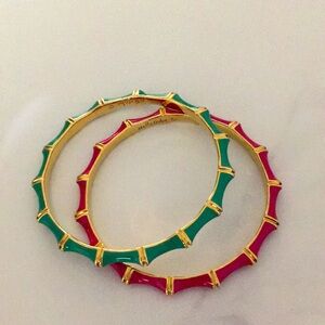 Stella & Dot enamel bangle bracelets set